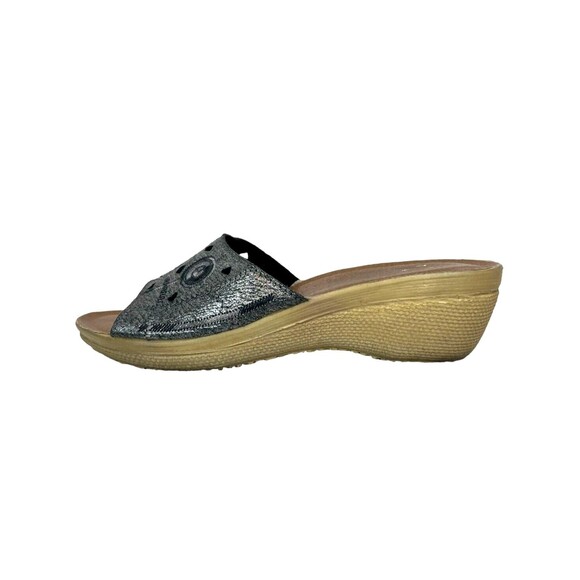 Fly Flot Sandals  Women's EUR 37 / US 7  Anatomic Italian Comfort Wedge Slides - Picture 3 of 11